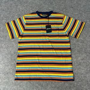 The Hundreds Men's Striped Short Sleeve 100% Cotton T-Shirt Size Small NEW